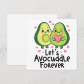 Carte Avocuddle Ensemble – Amour de l'avocat migno (Devant / Derrière)