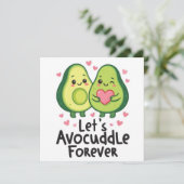 Carte Avocuddle Ensemble – Amour de l'avocat migno (Debout devant)