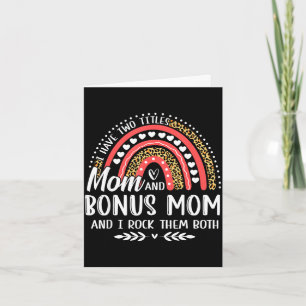 Carte Avoir deux titres maman bonus maman fête des mères