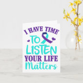 Carte Avoir le temps d'écouter le cadeau de sensibilisat (Fleur jaune)