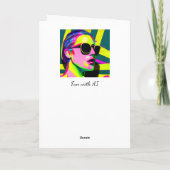 Carte Avoir un anniversaire coloré | Art Abstrait (Dos)