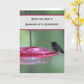 Carte Avoir un Anniversaire de colibri (Fleur jaune)