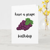 Carte Avoir un Anniversaire de raisin (Fleur jaune)