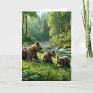 Carte Avoir un anniversaire heureux pour les ours