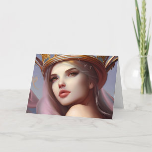 Carte Avoir un anniversaire magique Jolie femme Ethere