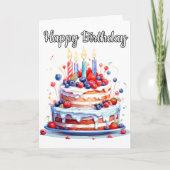 Carte Avoir Un Anniversaire Très Heureux (Devant)