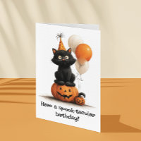 Avoir un chat d'Halloween tactile d'anniversaire