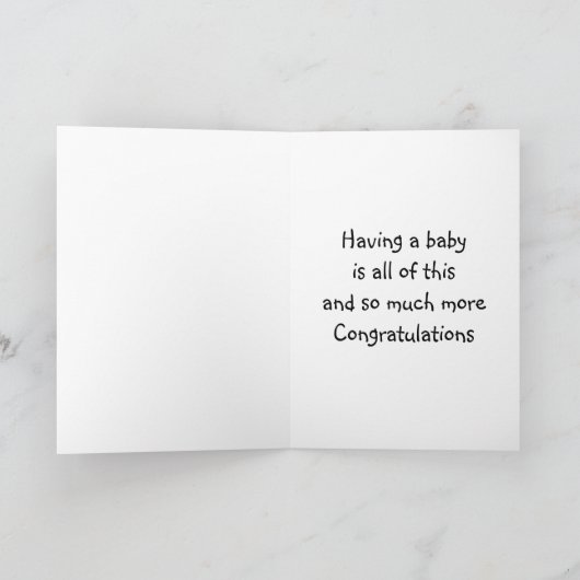 CARTE AVOIR UN NOUVEAU BÉBÉ REND L'AMOUR PLUS FORT / PLU (Intérieur)