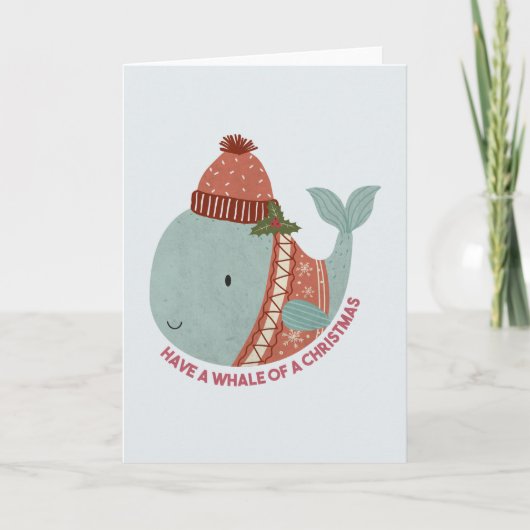 Carte Avoir une baleine de Noël (Devant)
