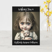 Carte Avoir une Halloween effrayante (Fleur jaune)