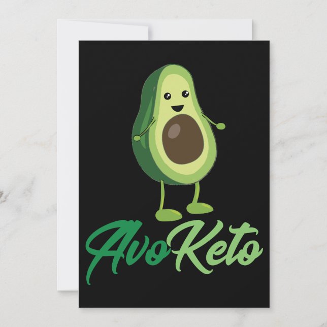 Carte Avoketo - Funny Keto Avocado (Devant)