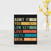 Carte Avouez-le vous aimez secrètement les maths franche (Fleur jaune)