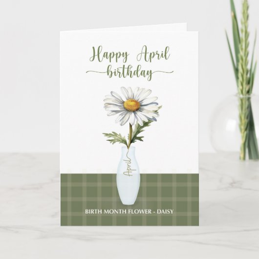 Carte Avril Anniversaire Fleur Mois de naissance (Devant)