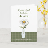 Carte Avril Anniversaire Mois de naissance Fleur Daisée (Fleur jaune)