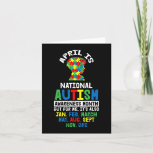 Carte Avril Cadeaux De Sensibilisation sur l'autisme Pou