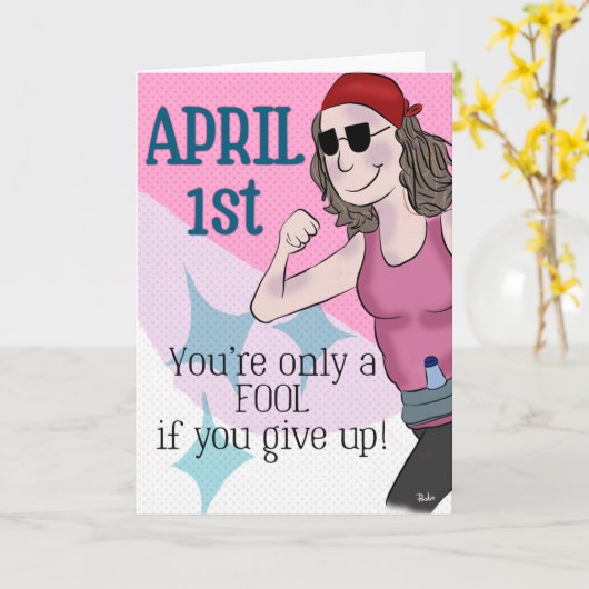 Carte Avril Fools (Fleur jaune)