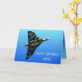 Carte Avro Vulcan Joyeux anniversaire personnalisé (Fleur jaune)