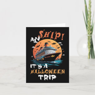 Carte Aw Navire Halloween Voyage Famille Croisière Drôle