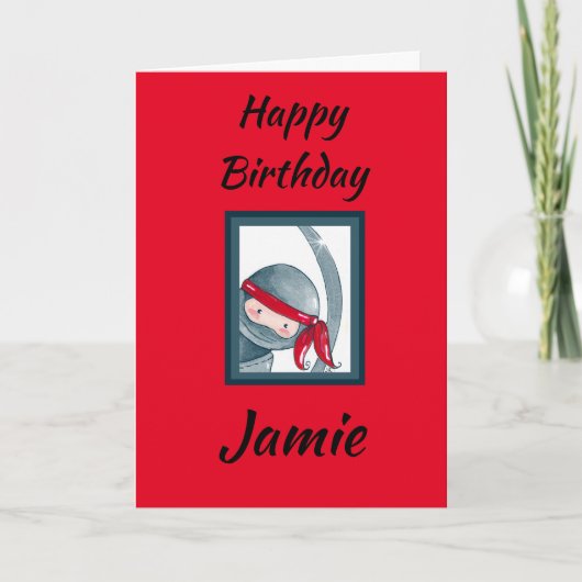 Carte Awesome Cute Ninja (Devant)