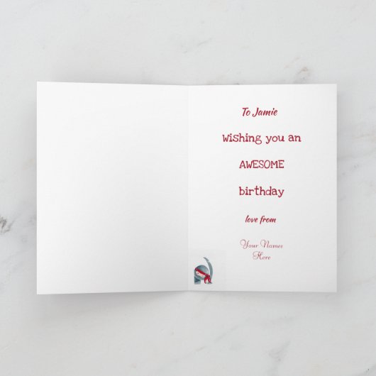 Carte Awesome Cute Ninja (Intérieur)