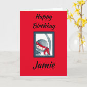 Carte Awesome Cute Ninja (Fleur jaune)