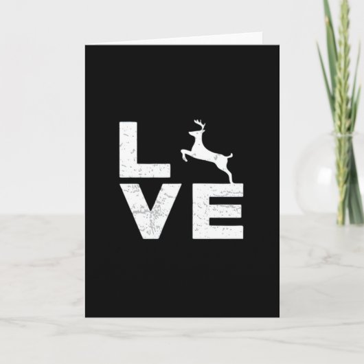 Carte Awesome Deer Lover Trendy AestFolded Greeting Card (Devant)