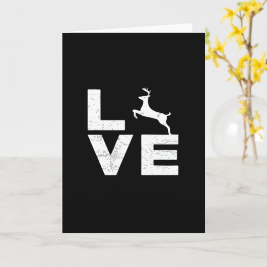 Carte Awesome Deer Lover Trendy AestFolded Greeting Card (Fleur jaune)