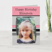 Carte Awesome Grandgirl ajouter photo gris anniversaire (Devant)