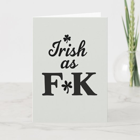 Carte Awesome Irlandais Comme Fk (Devant)