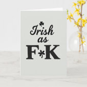 Carte Awesome Irlandais Comme Fk (Fleur jaune)