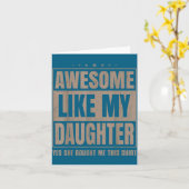 Carte Awesome Like My Daughter Fathers Day Yes She Bough (Fleur jaune)