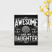 Carte Awesome Like My Daughter For Dad Men Funny Fathers (Fleur jaune)