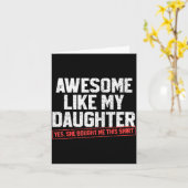Carte Awesome Like My Daughter Funny Dad Daddy Papa Mom  (Fleur jaune)