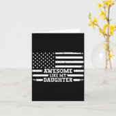 Carte Awesome Like My Daughter Men Funny  (Fleur jaune)