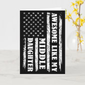 Carte Awesome Like My Middle Daughter Men Funny For Dad (Fleur jaune)