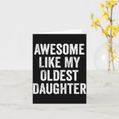 Carte Awesome Like My Oldest Daughter Funny Dad Jokes Fa (Fleur jaune)