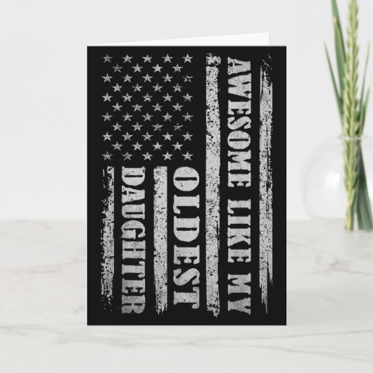 Carte Awesome Like My Oldest Daughter Men Funny For Dad (Devant)