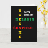 Carte Awesome Melanin Brother Joyeux Anniversaire (Fleur jaune)