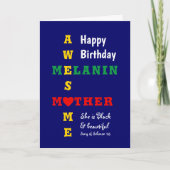 Carte Awesome Mère Melanin Christian Joyeux Anniversaire (Devant)