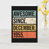 Carte Awesome Since December 1955 Birthday (Fleur jaune)