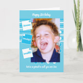 Carte Awesome Son Bleu et blanc Anniversaire (Devant)