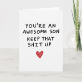 Carte Awesome Son Funny Keep It Up Card (Devant)