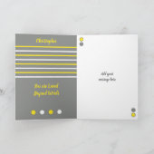Carte Awesome Son gris et jaune Anniversaire (Intérieur)