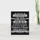 Carte Awesome Stepdaughter For Step Bonus Dad Fathers Da (Devant)