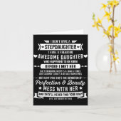 Carte Awesome Stepdaughter For Step Bonus Dad Fathers Da (Fleur jaune)