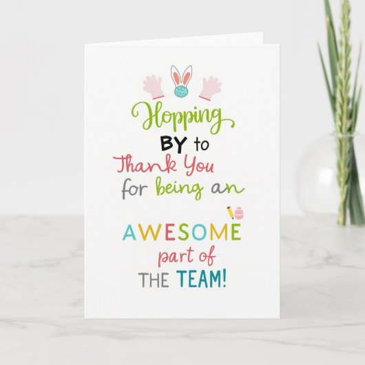 Carte Awesome Thanks Team Card (Devant)