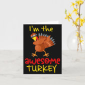 Carte Awesome Turkey Matching Family Group Thanksgiving  (Fleur jaune)
