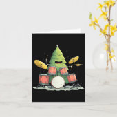 Carte Awesome Xmas Tree With Drums For Rocking Christmas (Fleur jaune)