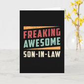 Carte Awessee Meilleur Fils En Droit Son Fière Idée Cade (Fleur jaune)