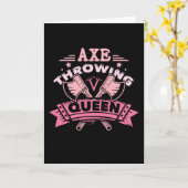 Carte Ax Throwing Girl (Fleur jaune)